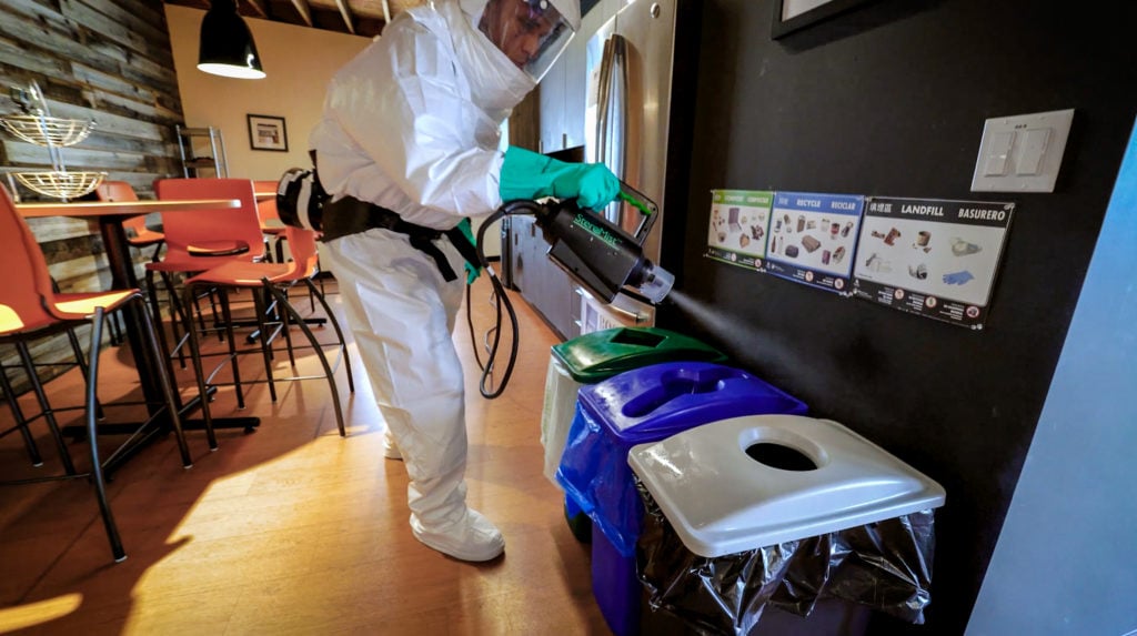 Disinfecting restaurant with SteraMist